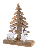 Michael - kerstfiguur - hout en aluminium - 20x27cm