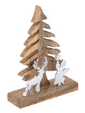 Michael - kerstfiguur - hout en aluminium - 20x27cm