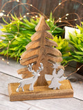 Michael - kerstfiguur - hout en aluminium - 20x27cm