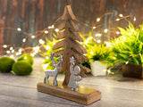 Michael - kerstfiguur - hout en aluminium - 20x27cm