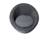 Isodora Lounge Chair - Aluminium Poeder gecoat Zwart