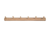 Garderobenständer mit 6 Haken – 90 x 7 x 10 – Natur – Teak – 6er-Set