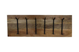 Garderobenständer – 90 x 11 x 30 – Natur/Schwarz – Mangoholz/Metall