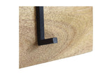Garderobenständer – 90 x 11 x 30 – Natur/Schwarz – Mangoholz/Metall