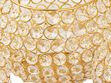 Luuk - kaarsenhouder set - goud of zilver - metaal en glaskristal - 15/10/8 x 12/9/8 cm