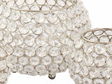 Mia - kerzenhouder set - goud of zilver - kristal - 3 stuks