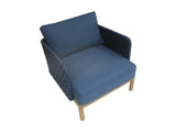 KOLBE ARMCHAIR, fauteuil, 000314, staal marineblauw