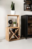 Kubus bijzettafel - gerecycled teak - 45x30x45