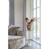 David - Table d'appoint - laiton et marbre - Ø41x58 cm