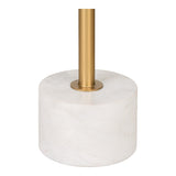 David - Table d'appoint - laiton et marbre - Ø41x58 cm