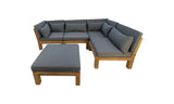 Table de jardin lounge Aruba - 80x80x30 - Naturel - teck