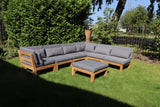 Table de jardin lounge Aruba - 80x80x30 - Naturel - teck