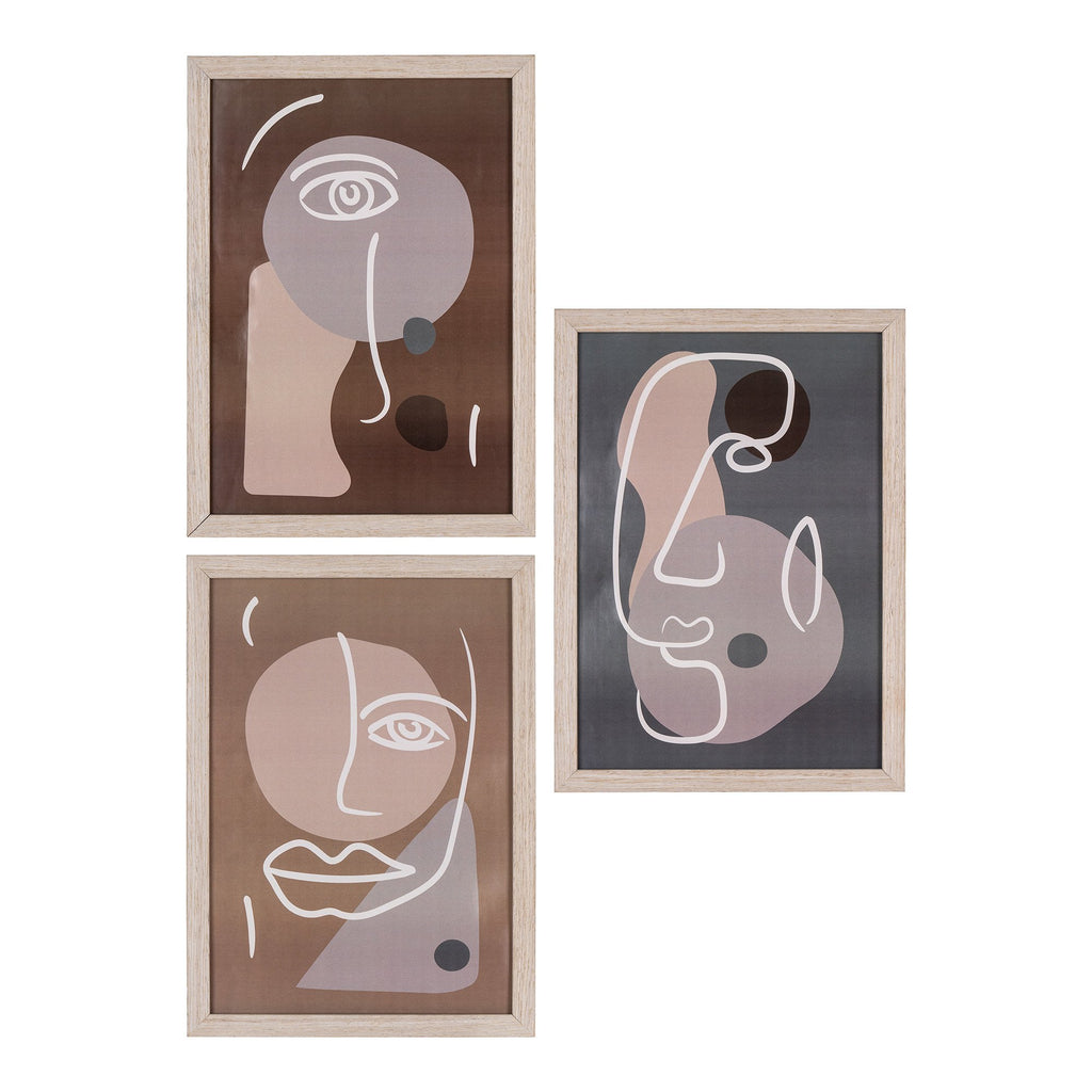 Harris - Ensemble de cadres photo - naturel - MDF et verre - différentes tailles