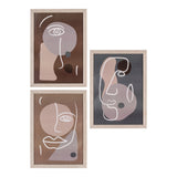 Harris - Ensemble de cadres photo - naturel - MDF et verre - différentes tailles