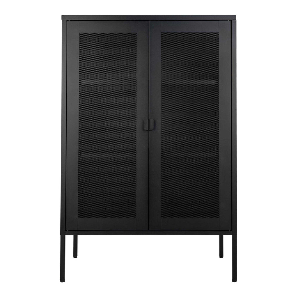 Joseph - Vitrine - Schwarz - Stahl - 80x40x180 cm