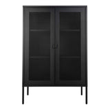 Joseph - Vitrine - Schwarz - Stahl - 80x40x180 cm