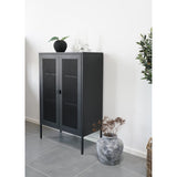 Joseph - Vitrine - Schwarz - Stahl - 80x40x180 cm