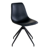 Sophia – Esszimmerstuhl – schwarzes PU – Stahl – 45 x 45 x 90 cm