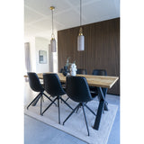 Sophia – Esszimmerstuhl – schwarzes PU – Stahl – 45 x 45 x 90 cm