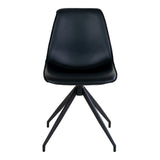 Sophia – Esszimmerstuhl – schwarzes PU – Stahl – 45 x 45 x 90 cm