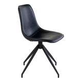Sophia – Esszimmerstuhl – schwarzes PU – Stahl – 45 x 45 x 90 cm