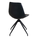 Sophia – Esszimmerstuhl – schwarzes PU – Stahl – 45 x 45 x 90 cm