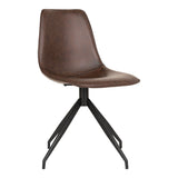 Emma – Esszimmerstuhl – Dunkelbraun – PU-Leder und Stahl – 2er-Set