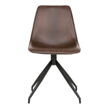 Emma – Esszimmerstuhl – Dunkelbraun – PU-Leder und Stahl – 2er-Set