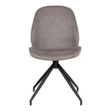 Hendriks - chaise de salle à manger - pierre - polyester et acier - 40x40x50 cm