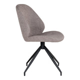 Hendriks - chaise de salle à manger - pierre - polyester et acier - 40x40x50 cm