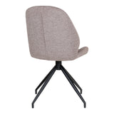 Hendriks - chaise de salle à manger - pierre - polyester et acier - 40x40x50 cm