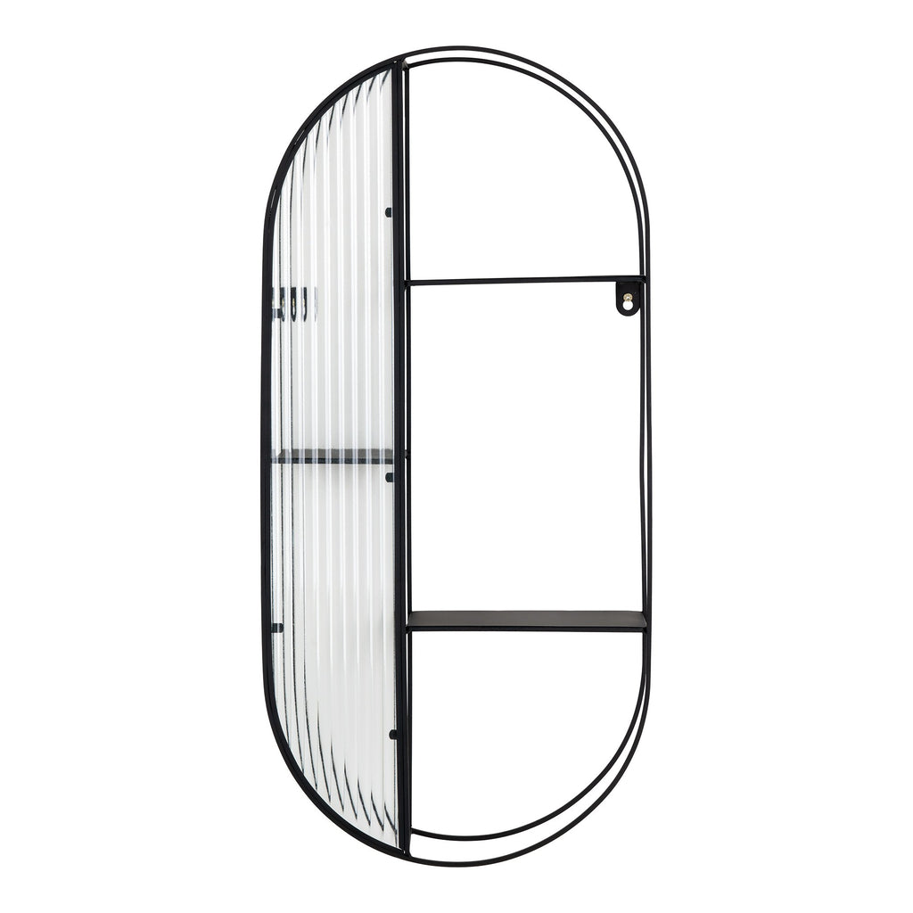 Evelyn - Newcastle Regal - Stahl/Glas - Schwarz - 32x11x68 cm
