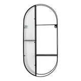 Evelyn - Newcastle Regal - Stahl/Glas - Schwarz - 32x11x68 cm