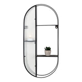 Evelyn - Newcastle Regal - Stahl/Glas - Schwarz - 32x11x68 cm