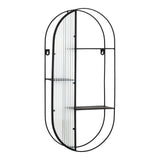 Evelyn - Newcastle Regal - Stahl/Glas - Schwarz - 32x11x68 cm