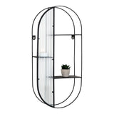 Evelyn - Newcastle Regal - Stahl/Glas - Schwarz - 32x11x68 cm