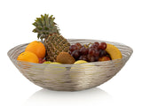 Elin - corbeille à fruits - argent - métal - ø 40 cm H 11 cm