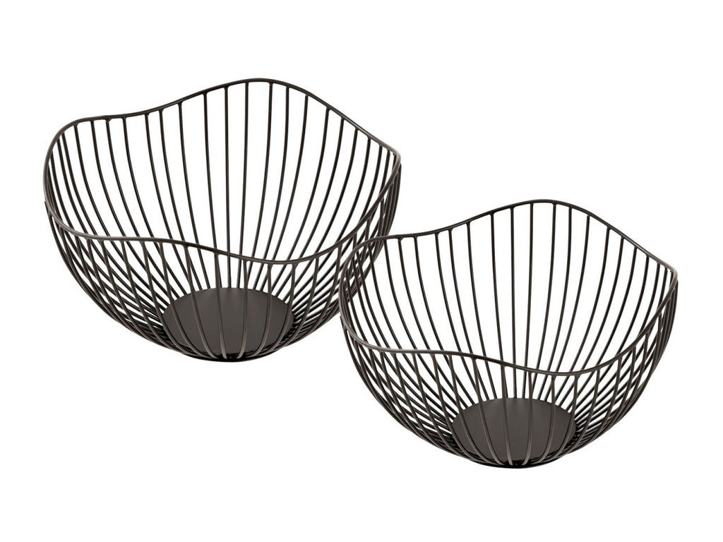 Anna - obstschalen - zwart of goud - metaal - ø 25 H 14 cm