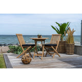 Thomas - eettafel - natuurlijk - teakhout - Ø70x75cm