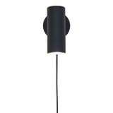 Williams - wandlamp - zwart - staal - 190 cm snoer