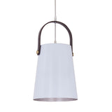 Mees - hanglamp - zwart - metaal en leer - verstelbaar tot 120 cm