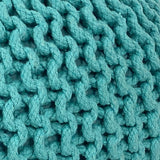Elin - Pouf - Minze - 100 % recycelte Baumwolle - Ø 55 cm