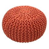 Noah - Pouf - terracotta - 100% gerecycled katoen - Ø 55 cm