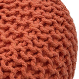 Noah - Pouf - terracotta - 100% gerecycled katoen - Ø 55 cm