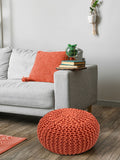 Noah - Pouf - terracotta - 100% gerecycled katoen - Ø 55 cm