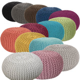 Noah - Pouf - terracotta - 100% gerecycled katoen - Ø 55 cm