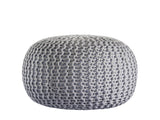 Amelia – Sitzpuff – grau – recycelter Kunststoff – ø45 cm