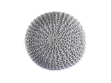 Amelia – Sitzpuff – grau – recycelter Kunststoff – ø45 cm