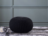 Sophia - Pouf PREMIUM - antraciet - 100% gerecycled kunststof - ø45cm