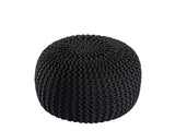 Sophia - Pouf PREMIUM - antraciet - 100% gerecycled kunststof - ø45cm
